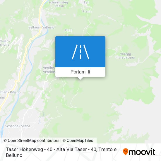 Mappa Taser Höhenweg - 40  -  Alta Via Taser - 40