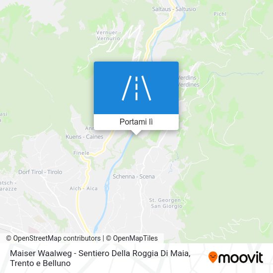 Mappa Maiser Waalweg - Sentiero Della Roggia Di Maia