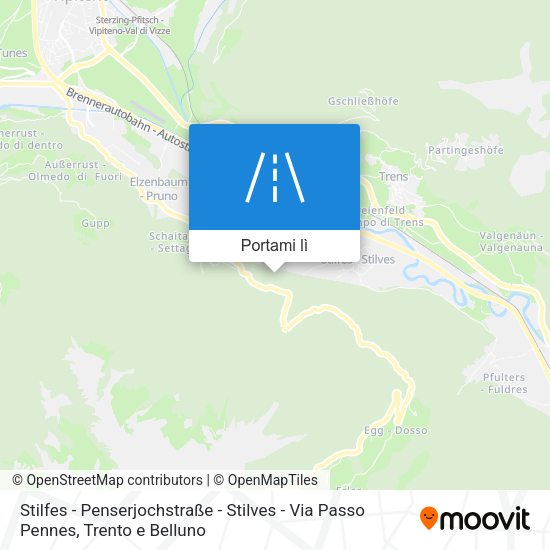Mappa Stilfes - Penserjochstraße  -  Stilves - Via Passo Pennes