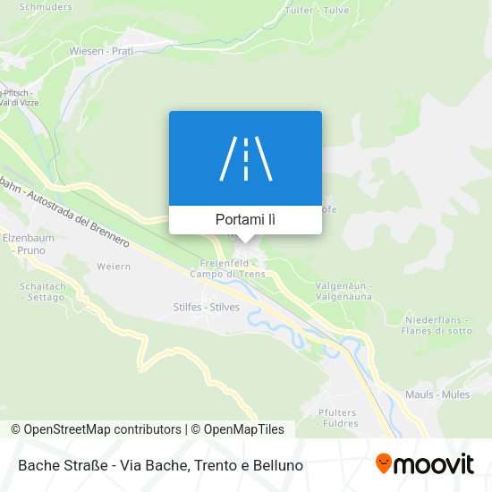 Mappa Bache Straße - Via Bache