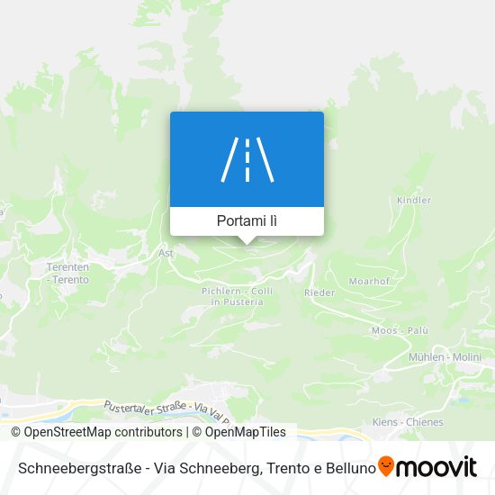 Mappa Schneebergstraße - Via Schneeberg