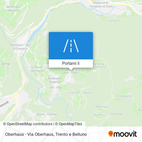 Mappa Oberhaus - Via Oberhaus