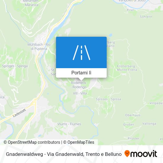 Mappa Gnadenwaldweg - Via Gnadenwald