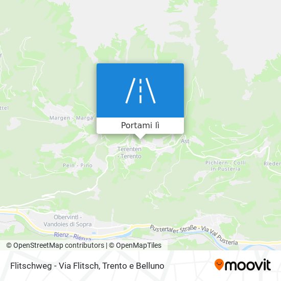 Mappa Flitschweg - Via Flitsch