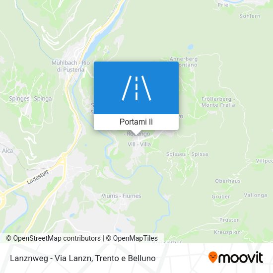 Mappa Lanznweg - Via Lanzn