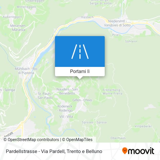 Mappa Pardellstrasse - Via Pardell