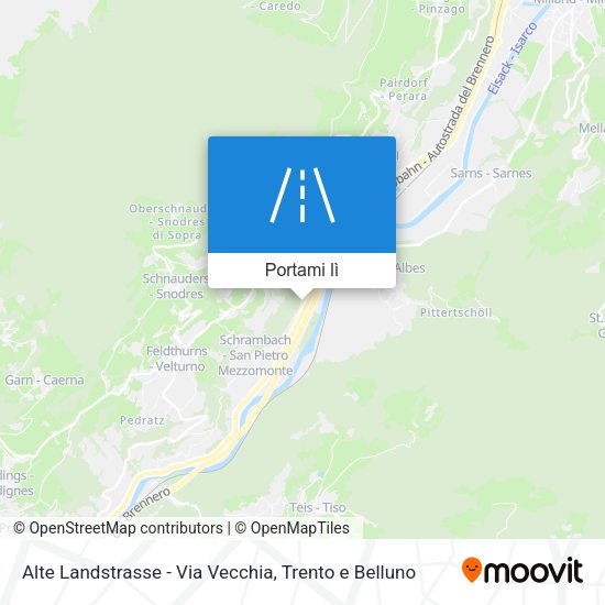Mappa Alte Landstrasse - Via Vecchia