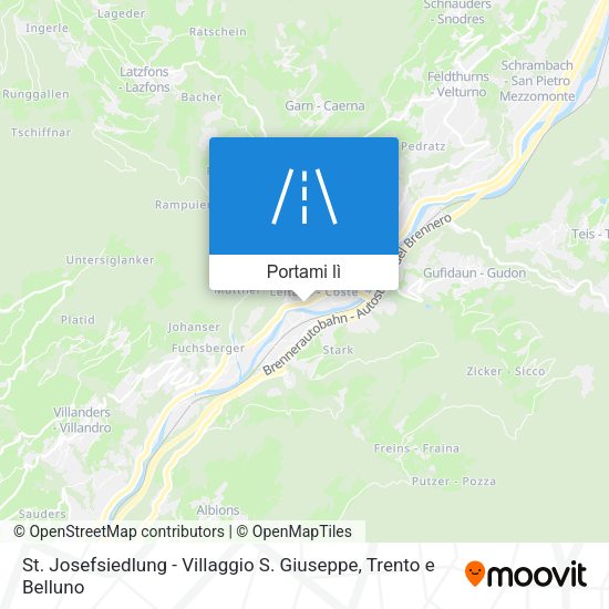 Mappa St. Josefsiedlung - Villaggio S. Giuseppe