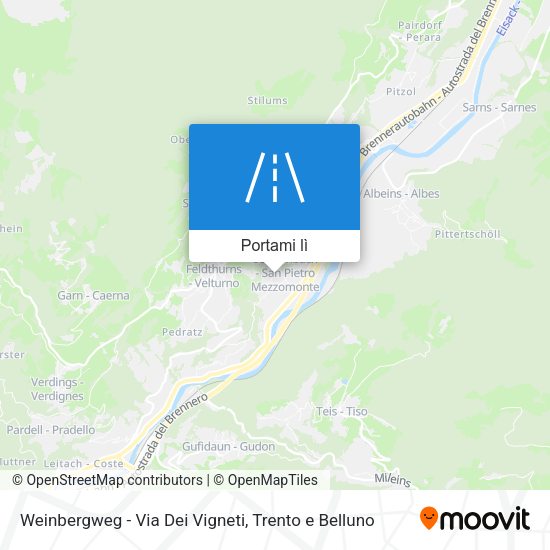 Mappa Weinbergweg - Via Dei Vigneti