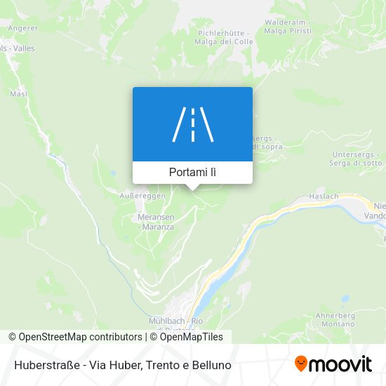 Mappa Huberstraße - Via Huber
