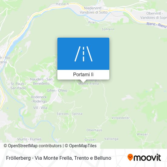 Mappa Fröllerberg - Via Monte Frella