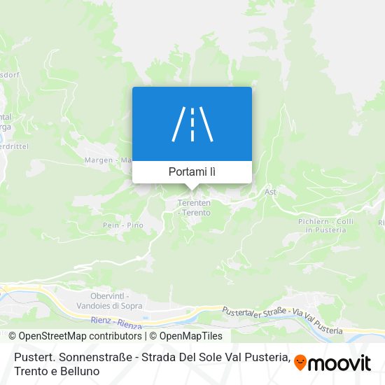 Mappa Pustert. Sonnenstraße - Strada Del Sole Val Pusteria