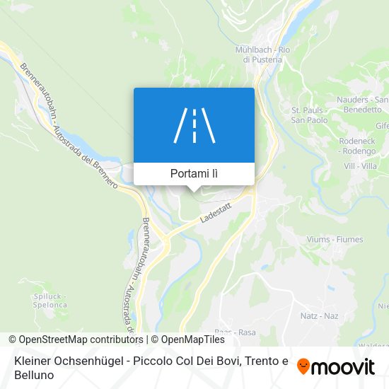 Mappa Kleiner Ochsenhügel - Piccolo Col Dei Bovi