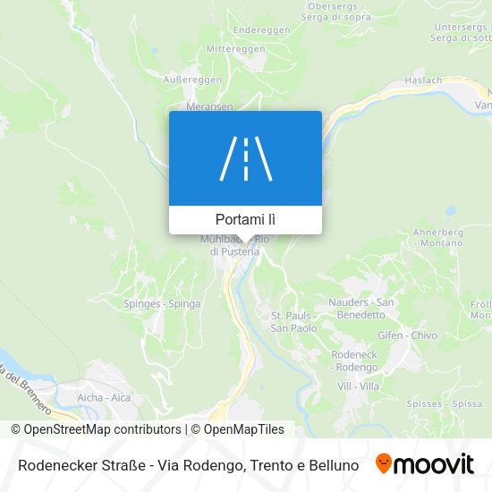 Mappa Rodenecker Straße - Via Rodengo