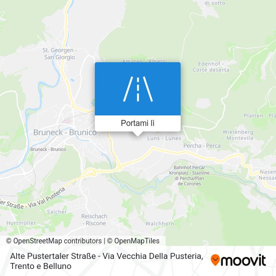 Mappa Alte Pustertaler Straße - Via Vecchia Della Pusteria