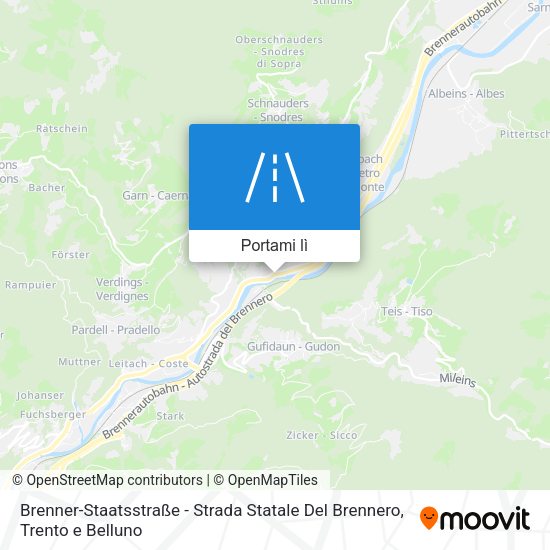 Mappa Brenner-Staatsstraße - Strada Statale Del Brennero