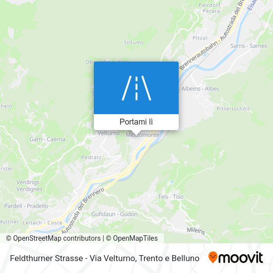 Mappa Feldthurner Strasse - Via Velturno