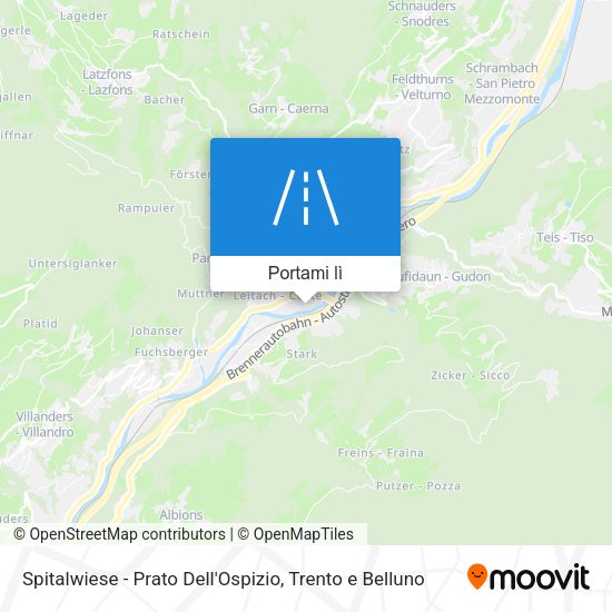 Mappa Spitalwiese - Prato Dell'Ospizio