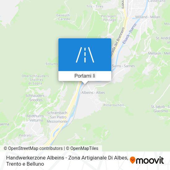 Mappa Handwerkerzone Albeins - Zona Artigianale Di Albes