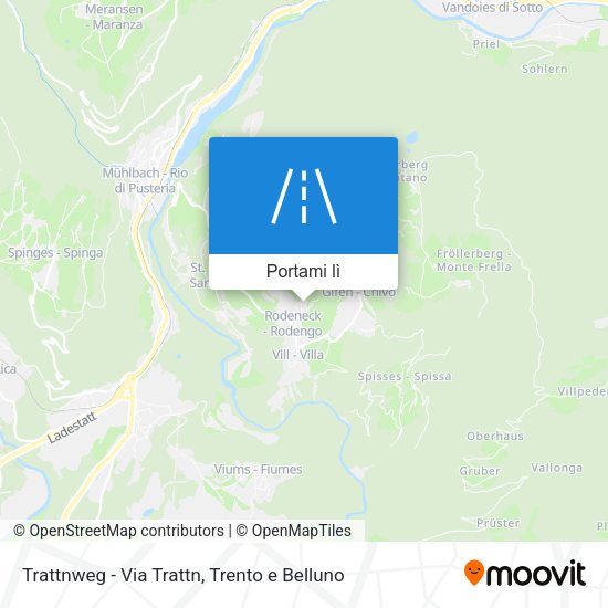 Mappa Trattnweg - Via Trattn