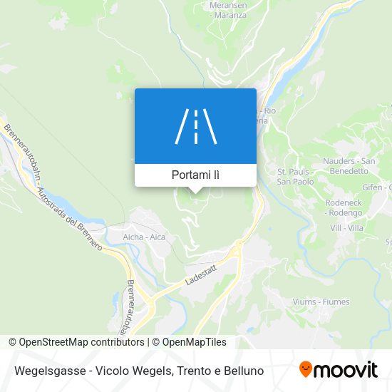Mappa Wegelsgasse - Vicolo Wegels