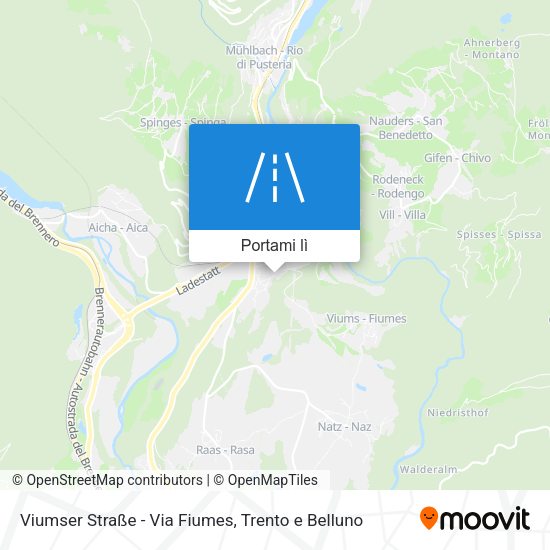Mappa Viumser Straße - Via Fiumes