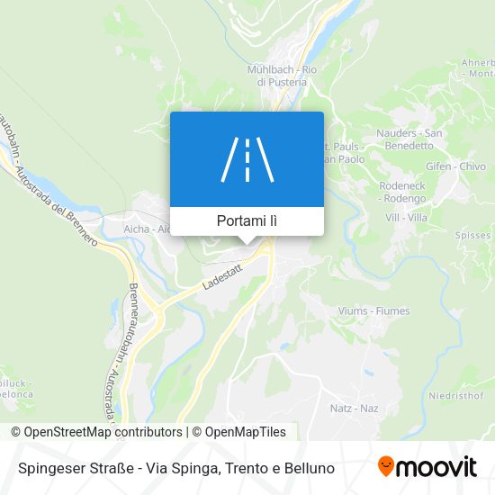 Mappa Spingeser Straße - Via Spinga