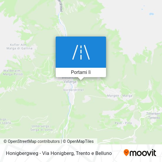 Mappa Honigbergweg - Via Honigberg
