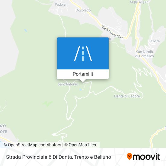 Mappa Strada Provinciale 6 Di Danta