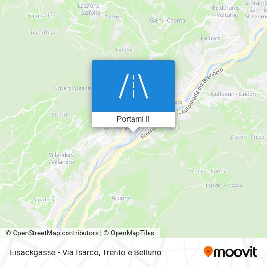 Mappa Eisackgasse - Via Isarco