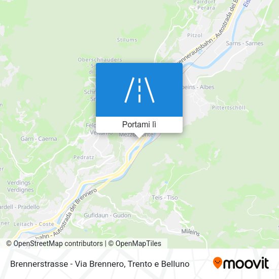 Mappa Brennerstrasse - Via Brennero