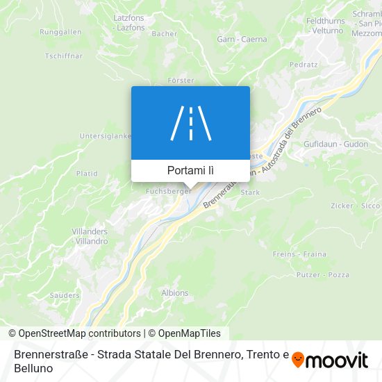 Mappa Brennerstraße - Strada Statale Del Brennero
