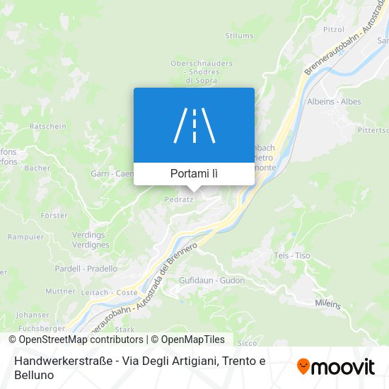 Mappa Handwerkerstraße - Via Degli Artigiani