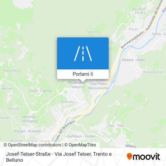 Mappa Josef-Telser-Straße - Via Josef Telser