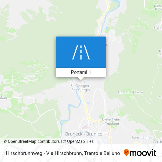 Mappa Hirschbrunnweg - Via Hirschbrunn