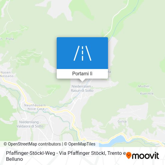 Mappa Pfaffinger-Stöckl-Weg - Via Pfaffinger Stöckl