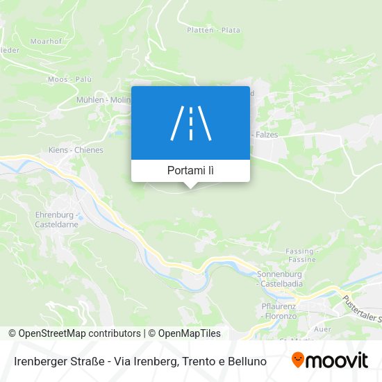 Mappa Irenberger Straße - Via Irenberg