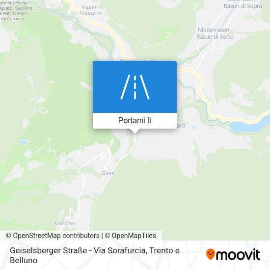 Mappa Geiselsberger Straße - Via Sorafurcia