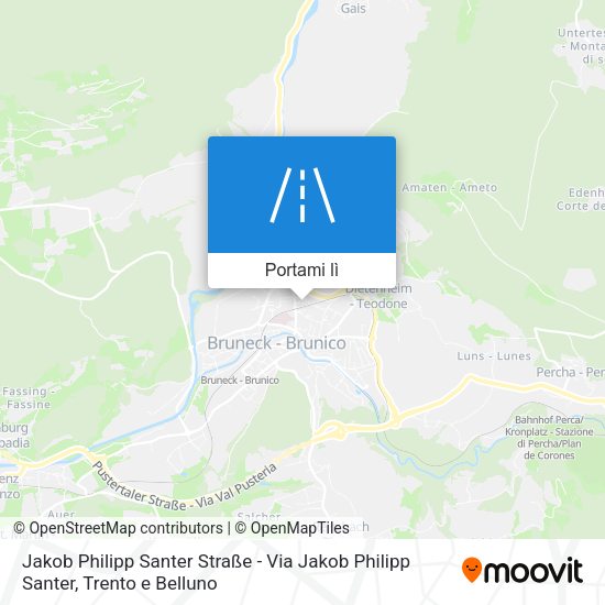 Mappa Jakob Philipp Santer Straße - Via Jakob Philipp Santer