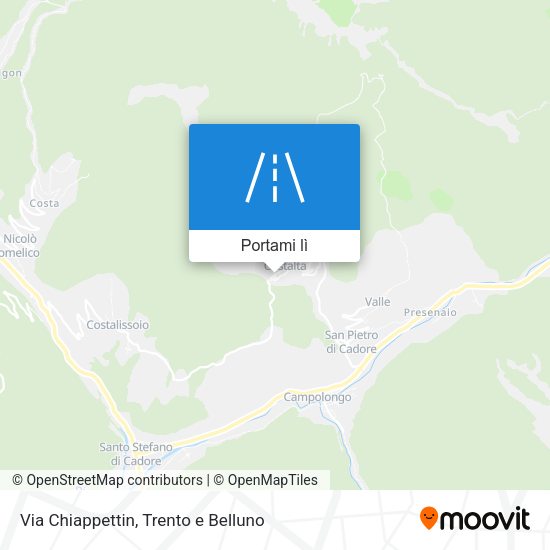 Mappa Via Chiappettin