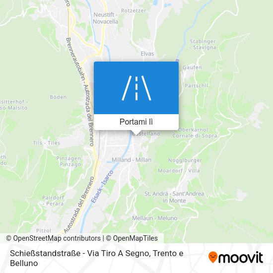 Mappa Schießstandstraße - Via Tiro A Segno