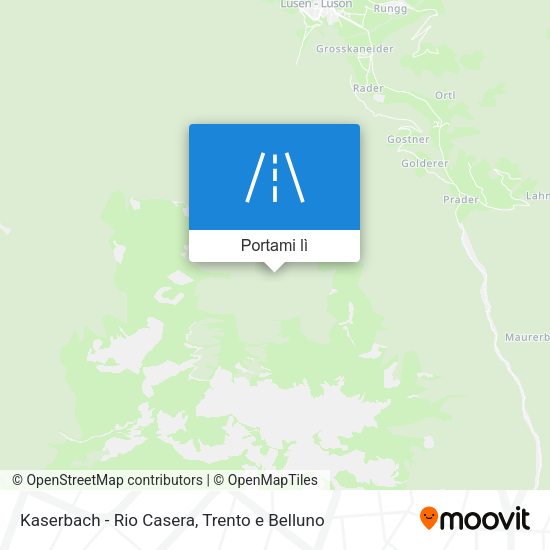 Mappa Kaserbach - Rio Casera