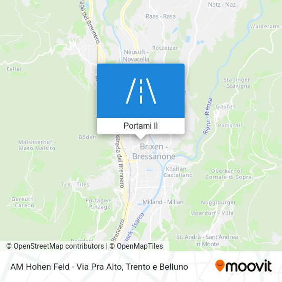 Mappa AM Hohen Feld - Via Pra Alto