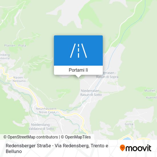 Mappa Redensberger Straße - Via Redensberg