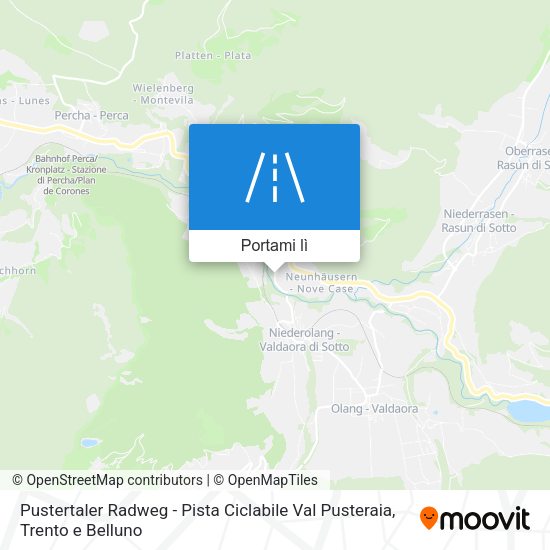 Mappa Pustertaler Radweg - Pista Ciclabile Val Pusteraia