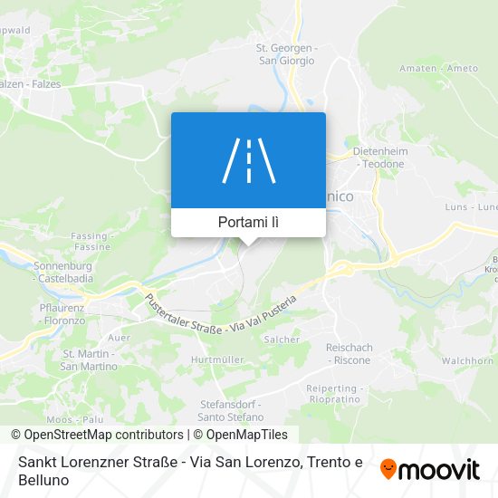 Mappa Sankt Lorenzner Straße - Via San Lorenzo