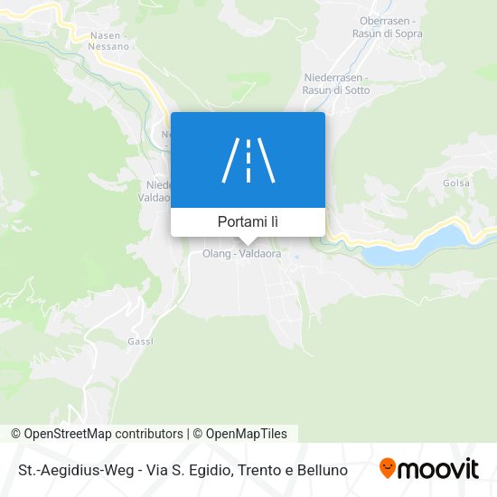 Mappa St.-Aegidius-Weg - Via S. Egidio