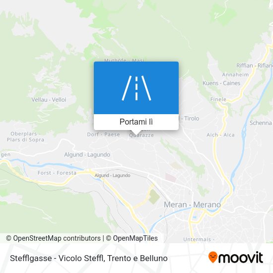 Mappa Stefflgasse - Vicolo Steffl