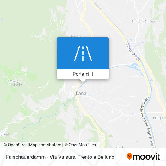 Mappa Falschauerdamm - Via Valsura