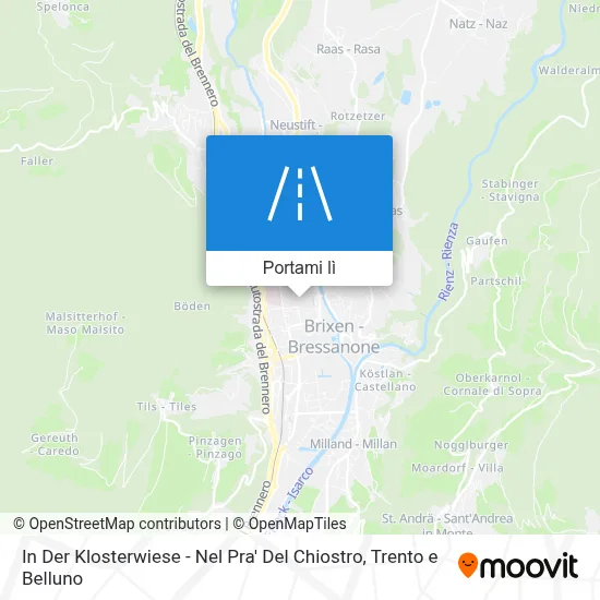 Mappa In Der Klosterwiese - Nel Pra' Del Chiostro